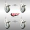 Service Caster 5 Inch 316SS Gray Polyurethane Wheel Swivel 1/2 Inch Stem Caster Set Lock Brake SCC-SS316TSTTL20S514-PPUB-121315-4 - alternate 3